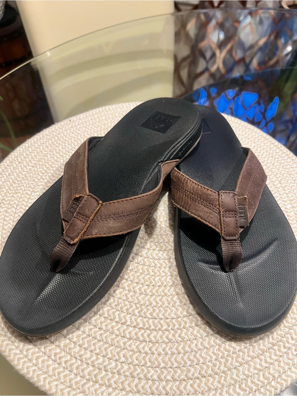 REEF Cushion Phantom Leather Flip Flops